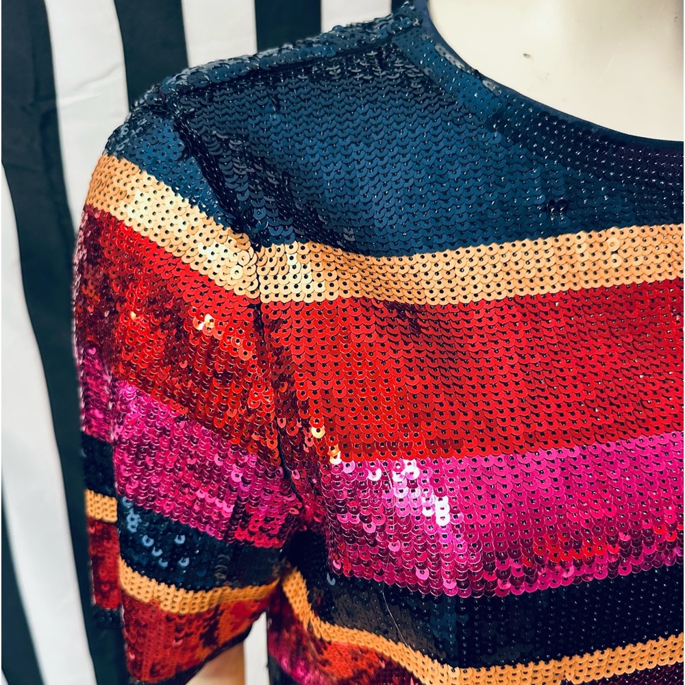 Trina Turk Women's Multicolor Sequin Top - Picture 4 of 7